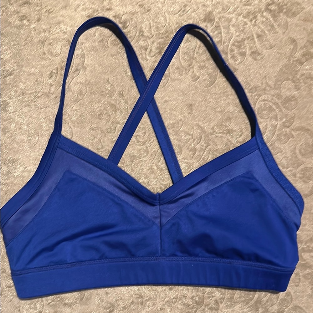 ALO Yoga Royal Blue Strappy Sports Bra